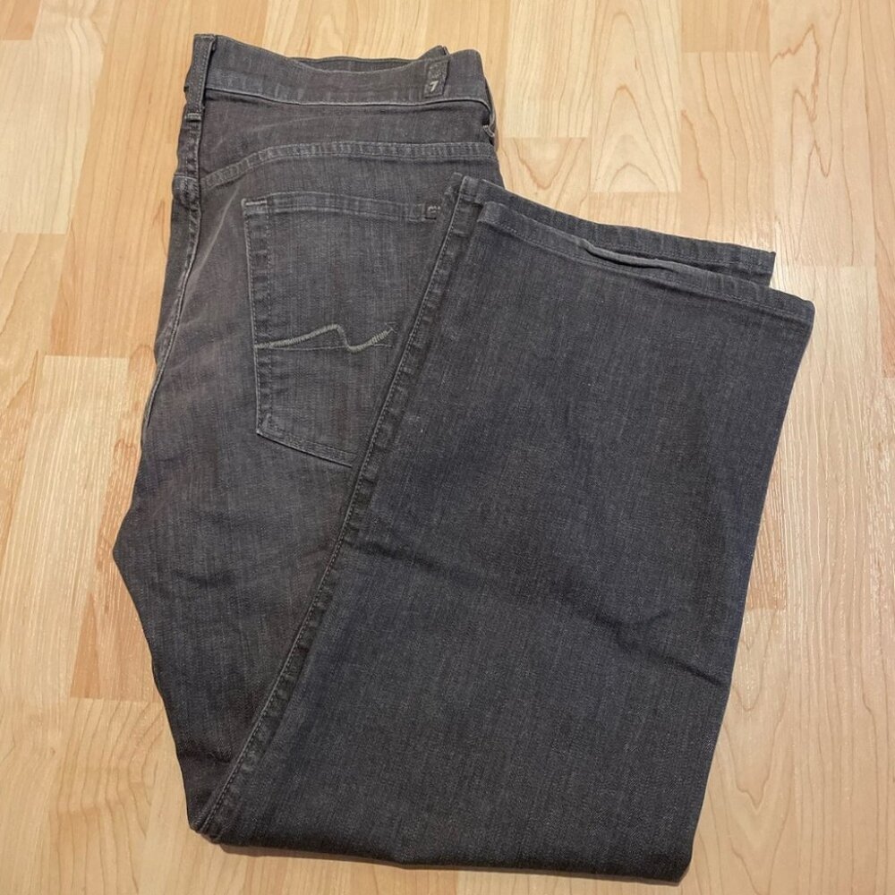 7 Seven For All Mankind Austyn Relaxed Jeans Men Denim Pants W 36” Gray / Brown